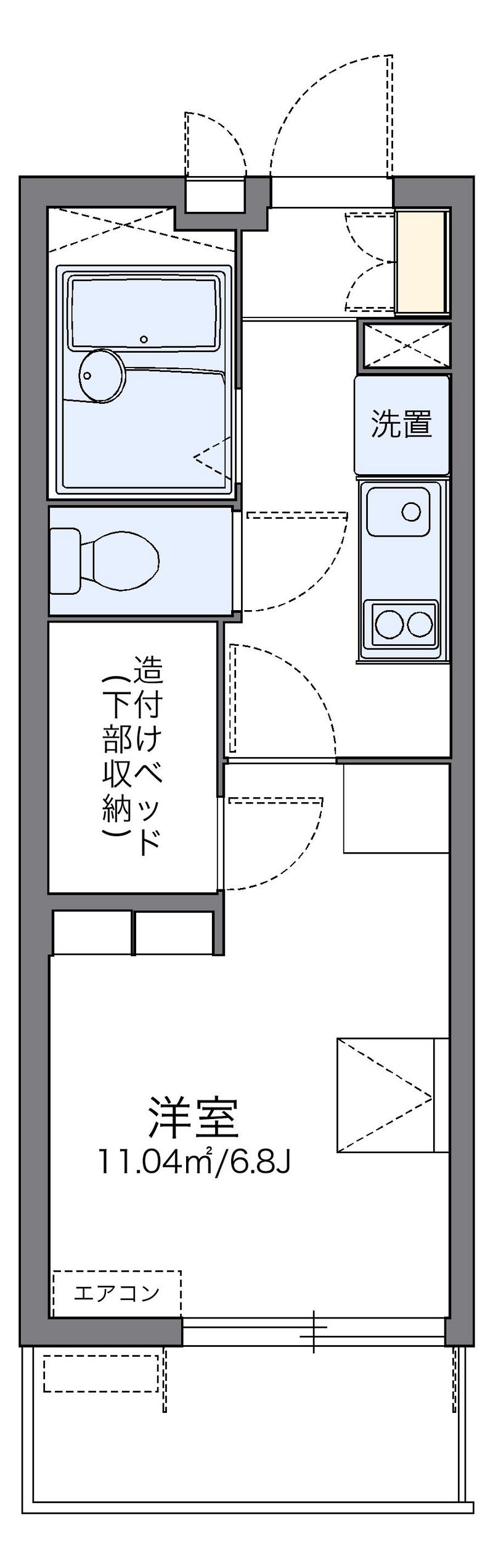 leopalace Eclair K Shimo Otsuki Floor plan