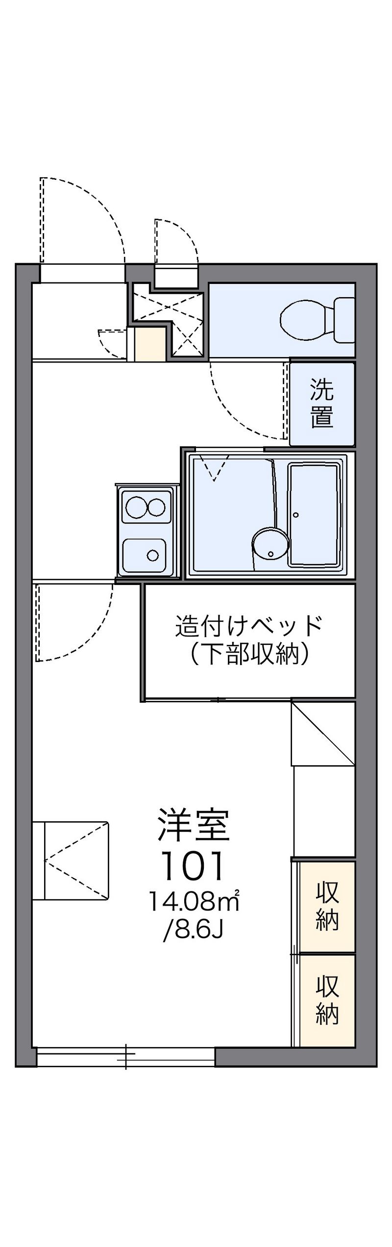 レオパレスユーカリが丘 間取図