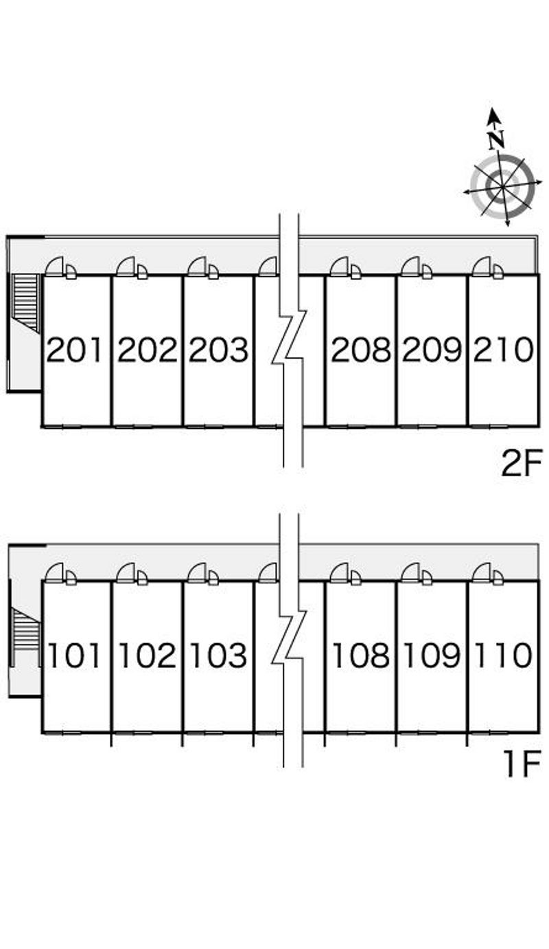 レオパレスランパス 間取配置図