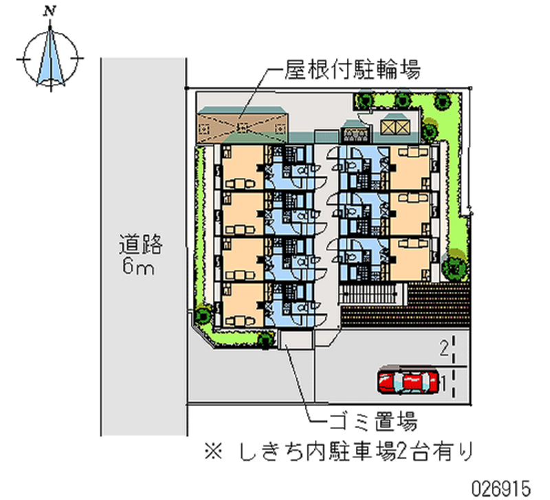 レオパレス万帖敷ＫＫＴ 区画図