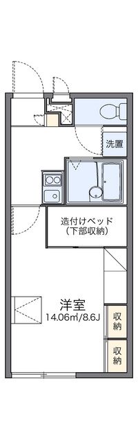 レオパレスカーサアオキ 間取り図