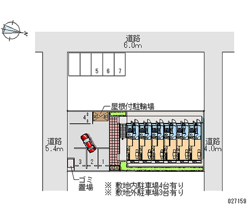 レオパレスリベロ 月極駐車場