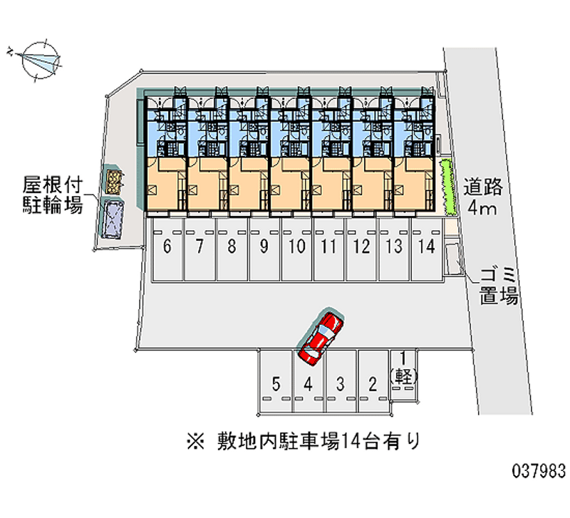 レオパレス城南荘 月極駐車場