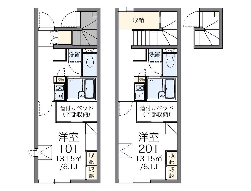 レオパレスこぶしの里　北六甲 間取図