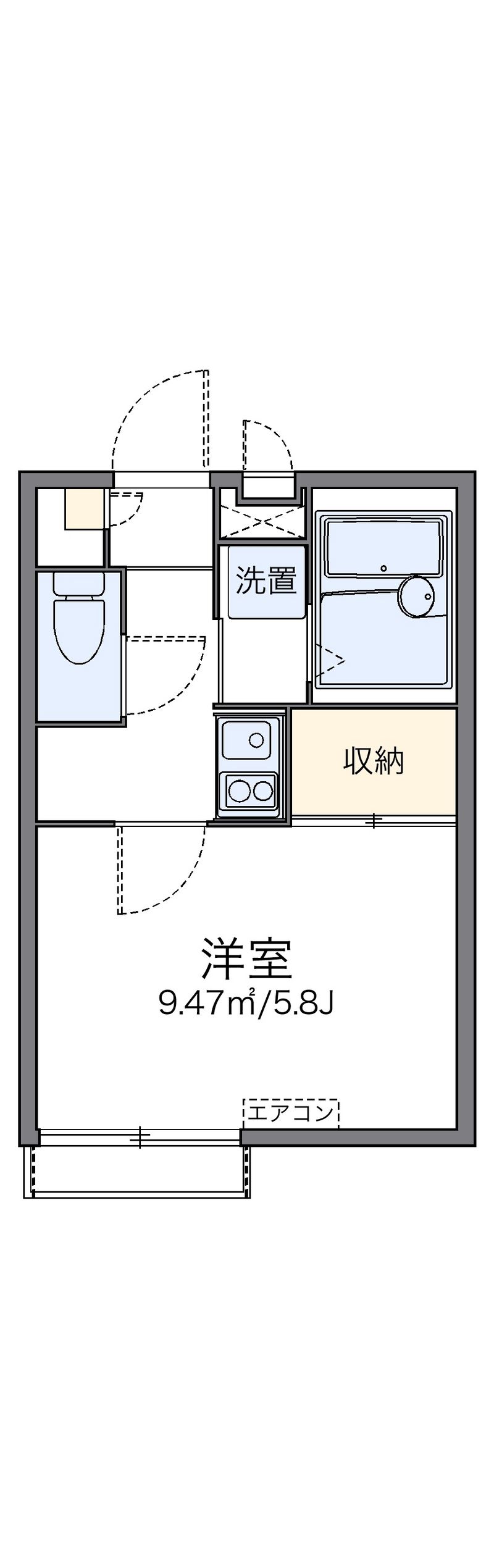 レオパレス平和台 間取図