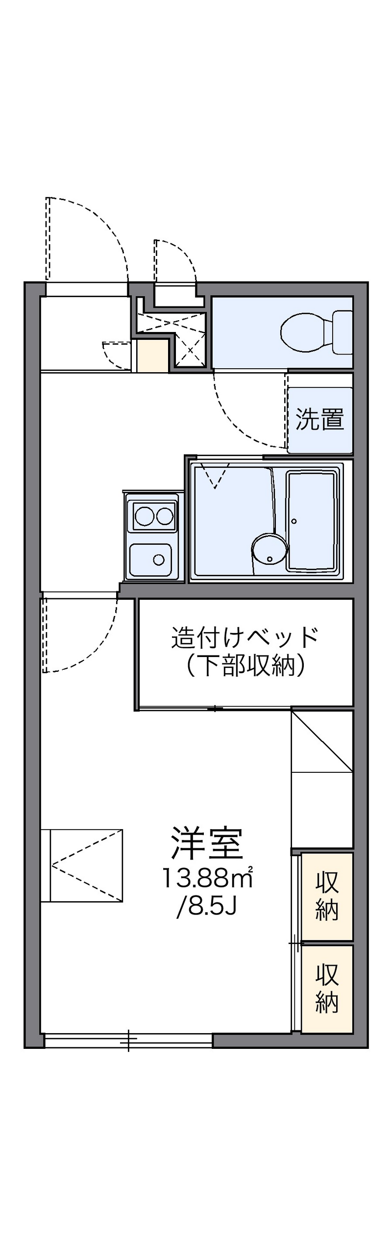 レオパレスパインヒル 間取図