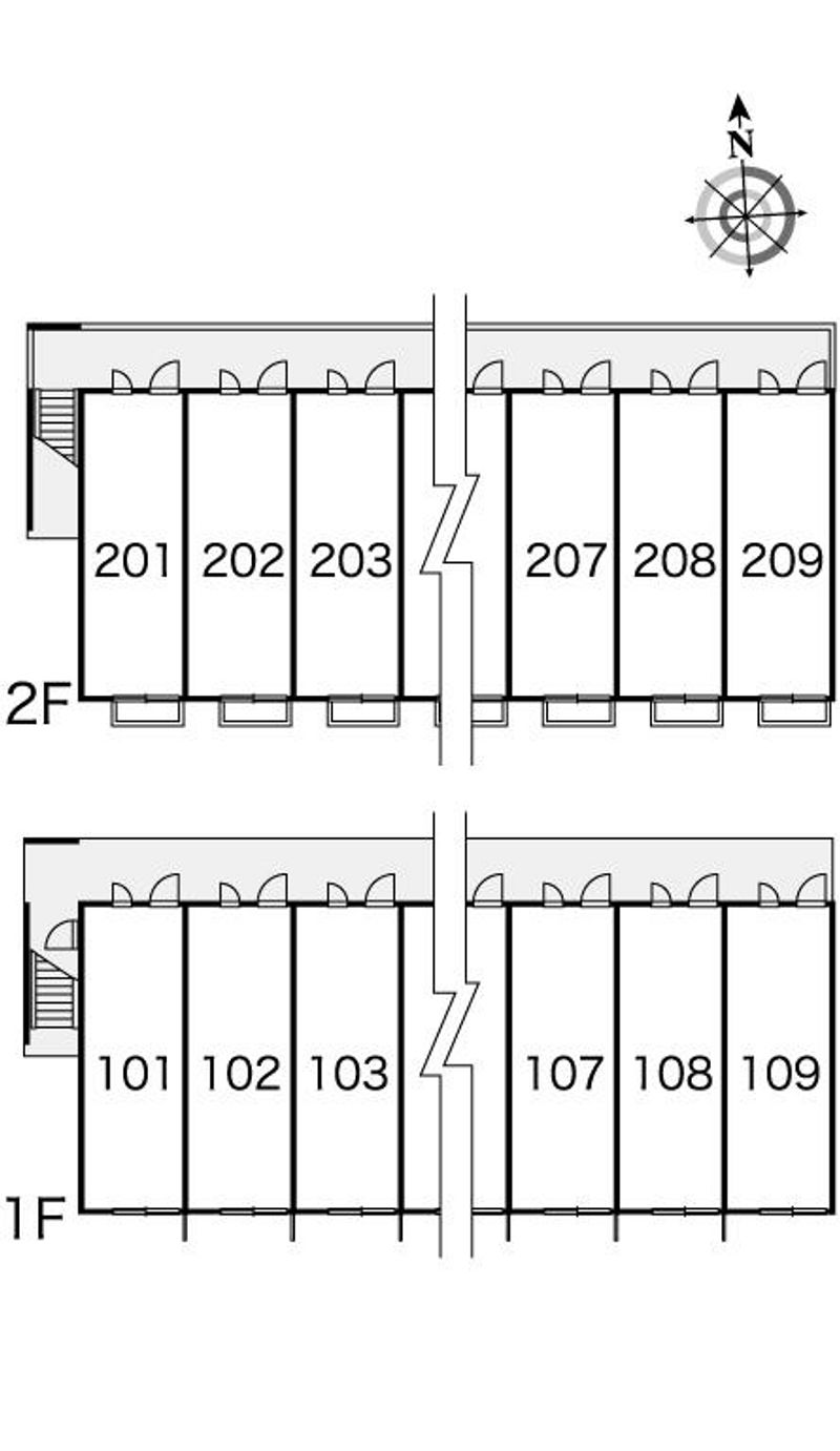 レオパレスボンボネラ　モモ 間取配置図
