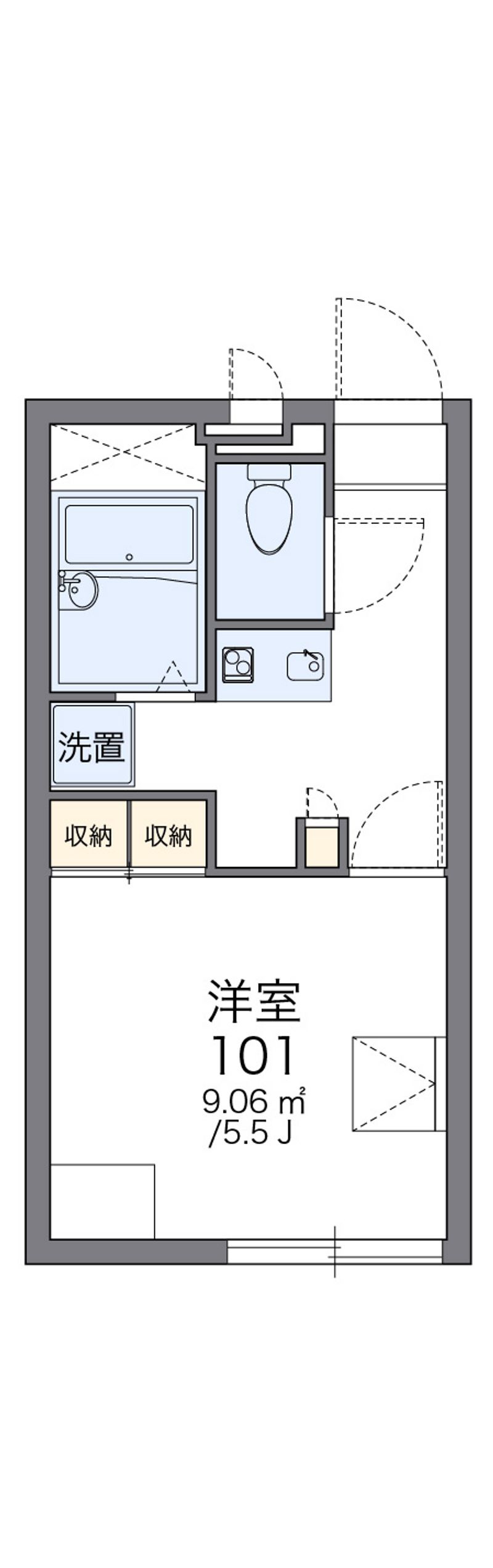 レオパレスハイブリッジ 間取図