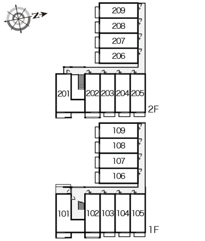 ミランダ万場山Ⅰ 間取配置図