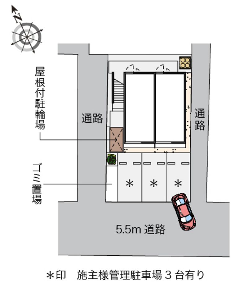 レオパレスイストワール桜本 配置図