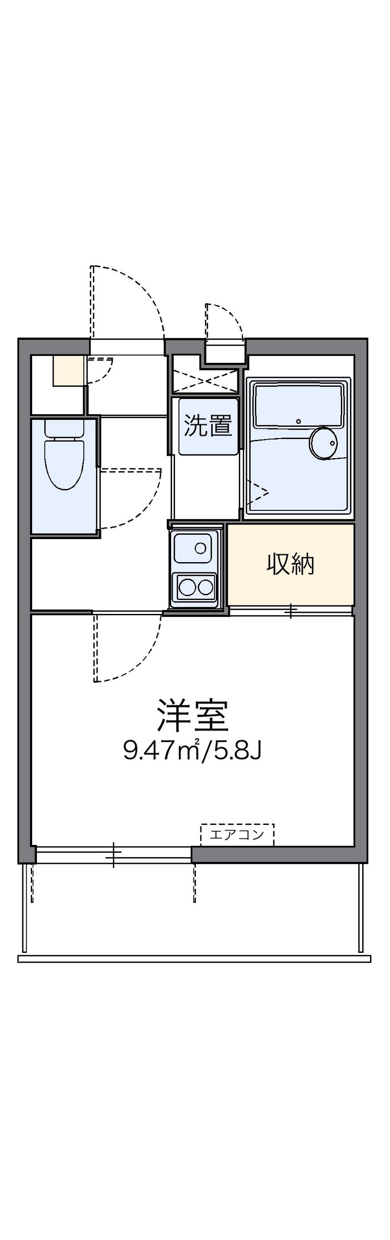 レオパレスみゆきⅡ 間取図
