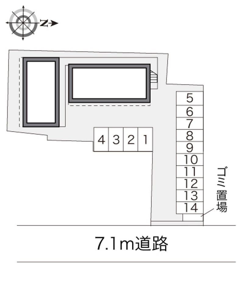 レオパレスサニーメゾン飯塚 間取配置図