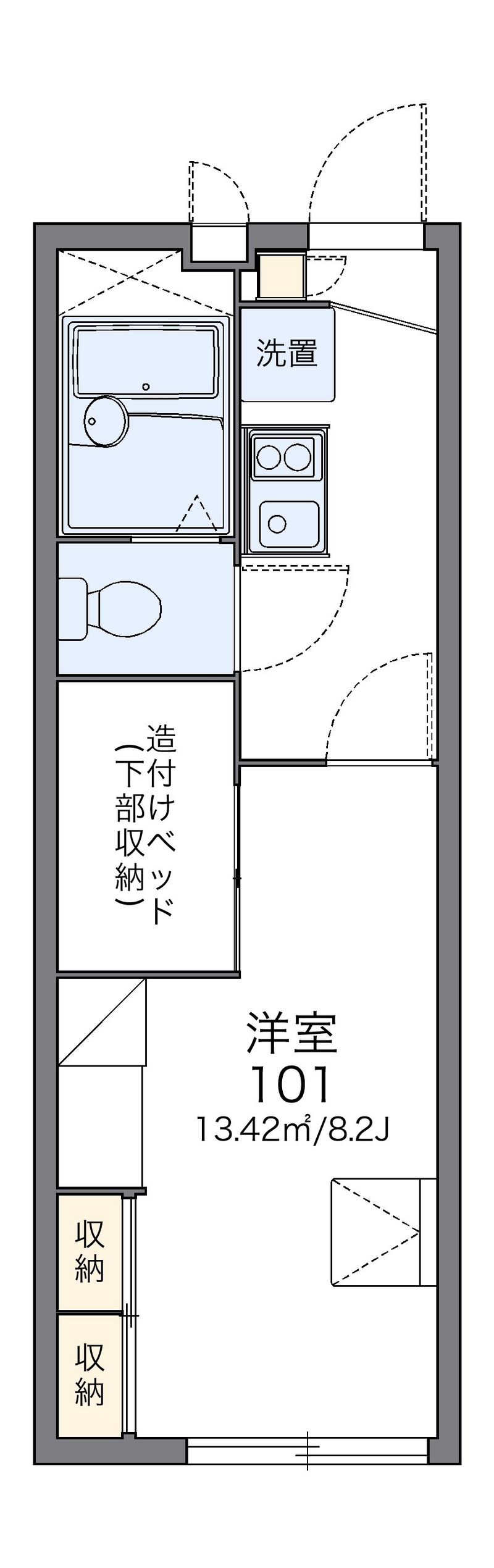 レオパレス五郎丸 間取図