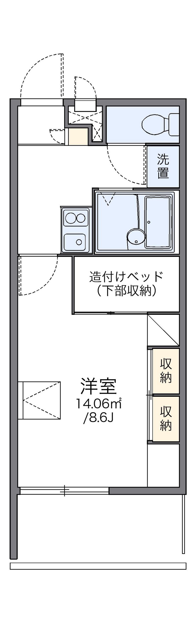 レオパレスコンフォール石橋Ａ 間取り