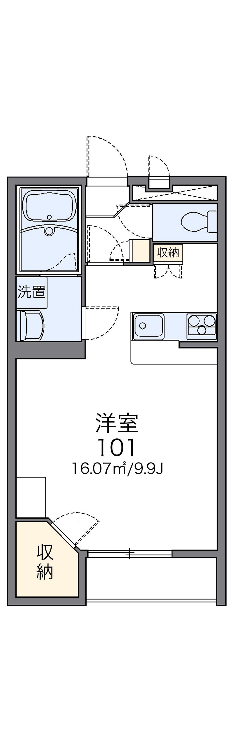 レオパレススカイコート　ナカダ 間取図