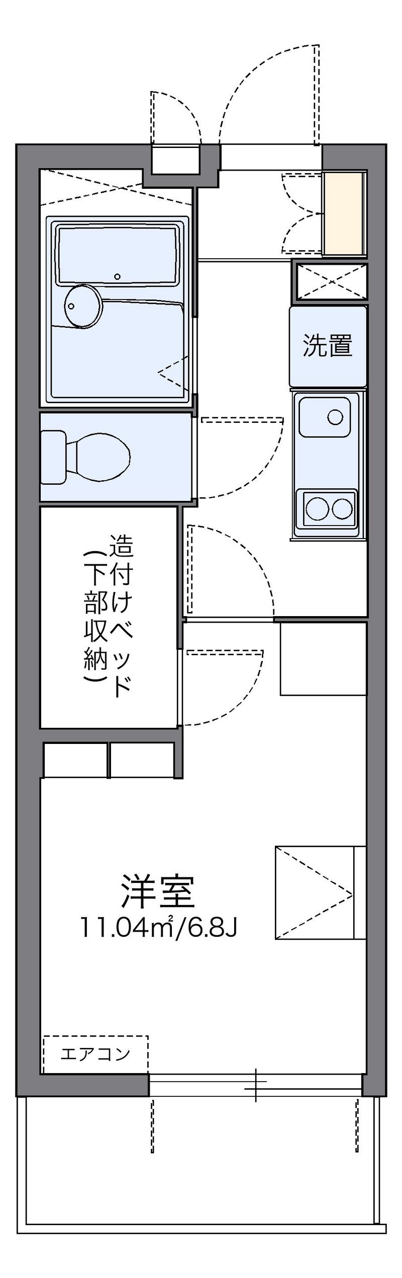 レオパレスフラックス 間取図