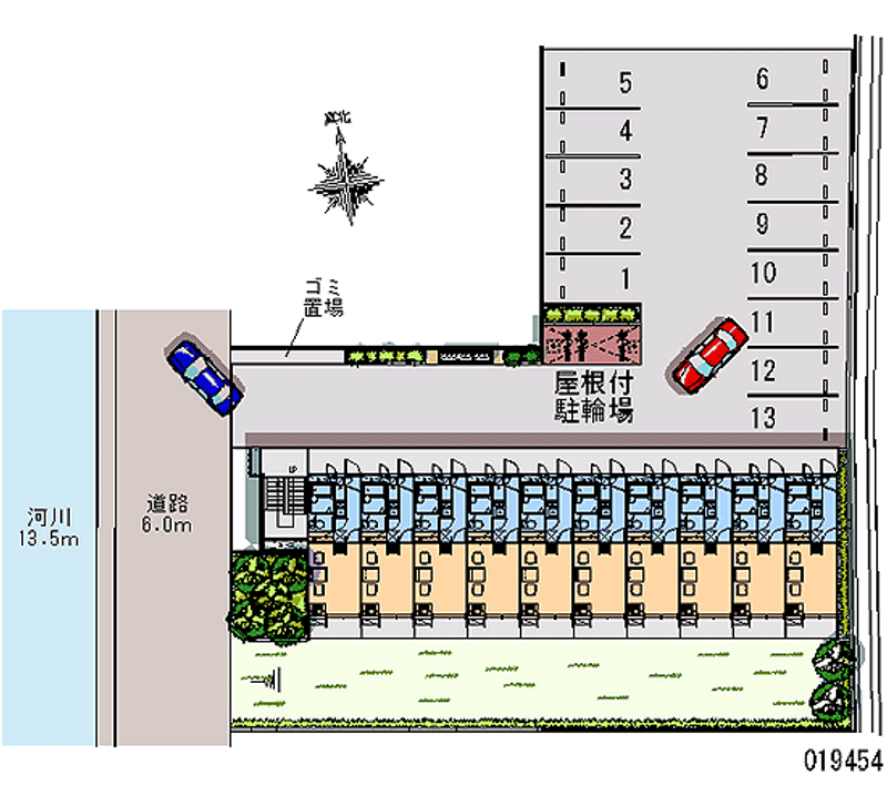 レオパレス麻生川 区画図