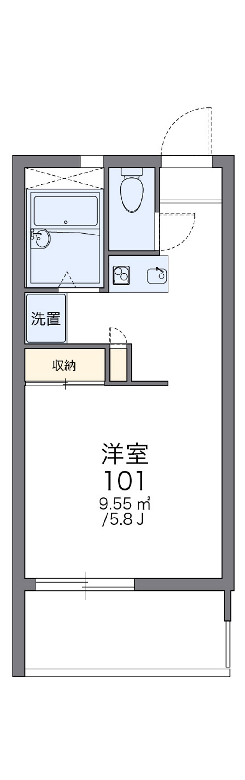 レオパレスねむの木 間取図