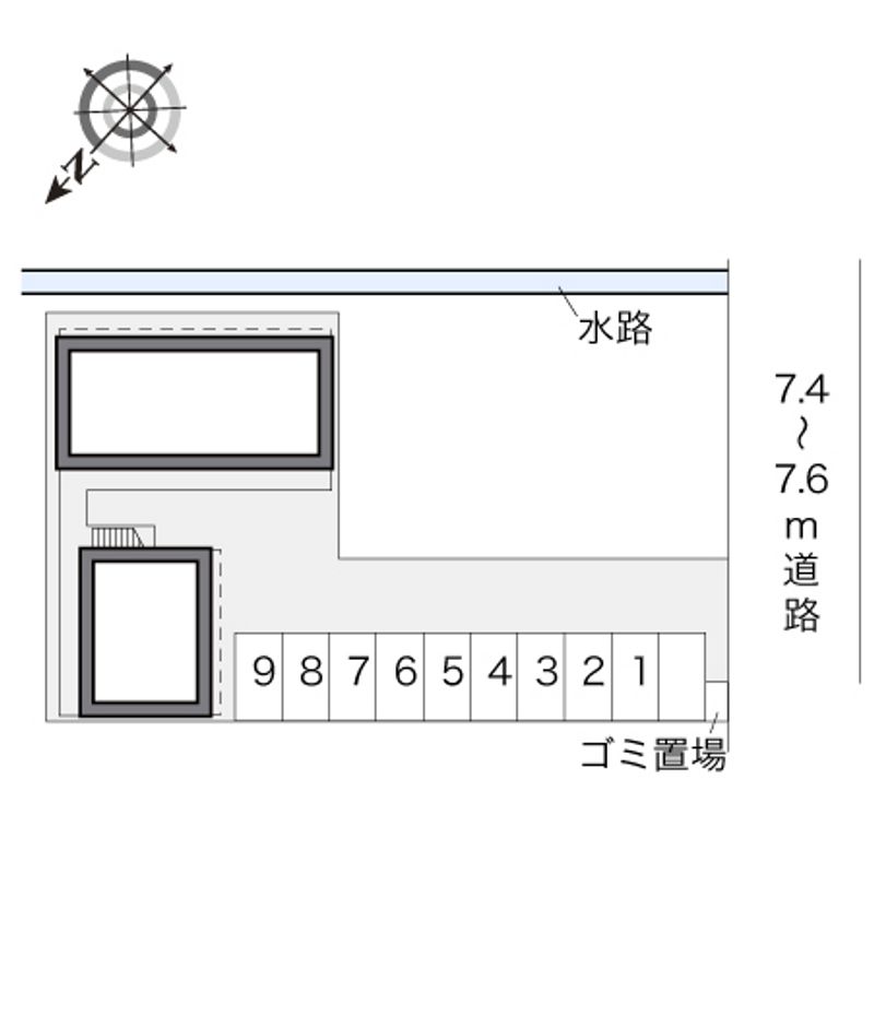 レオパレストルネード 駐車場