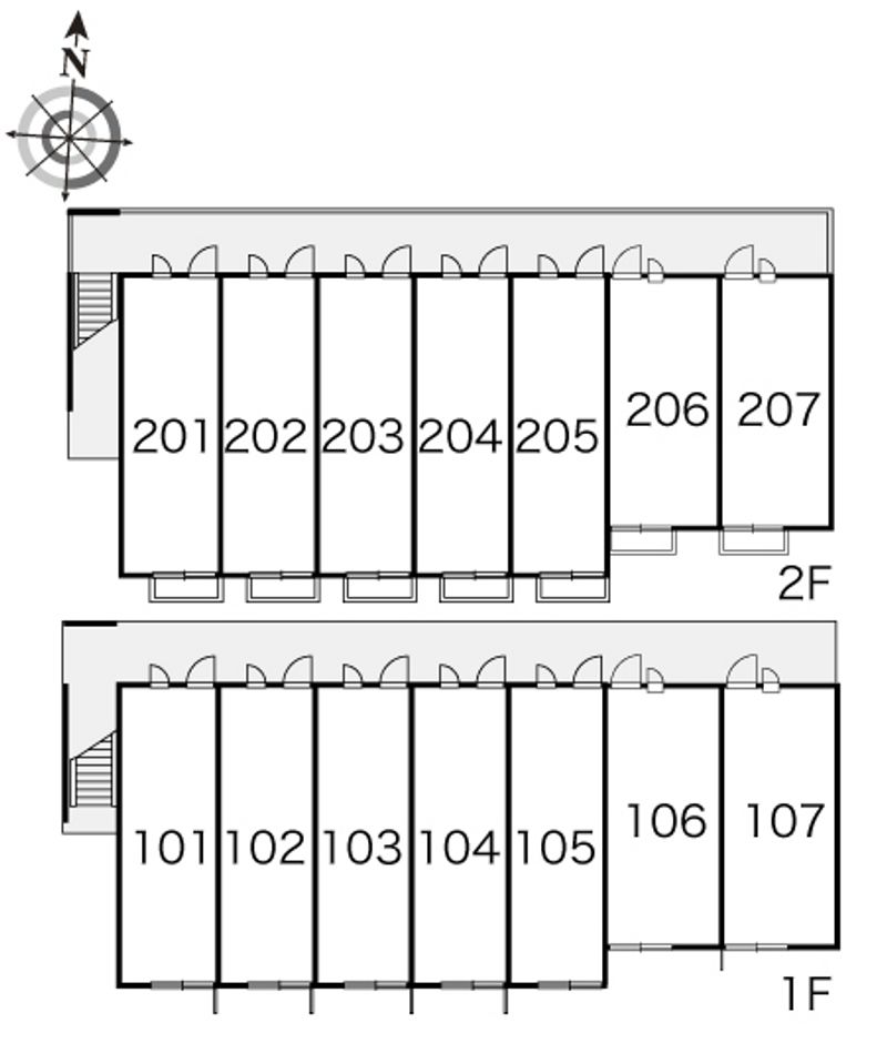 レオパレスツインクル 間取配置図