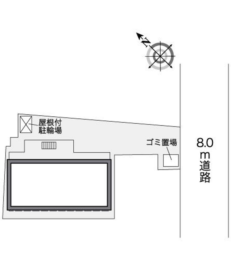 レオパレスコートハウス南平Ｃ 配置図