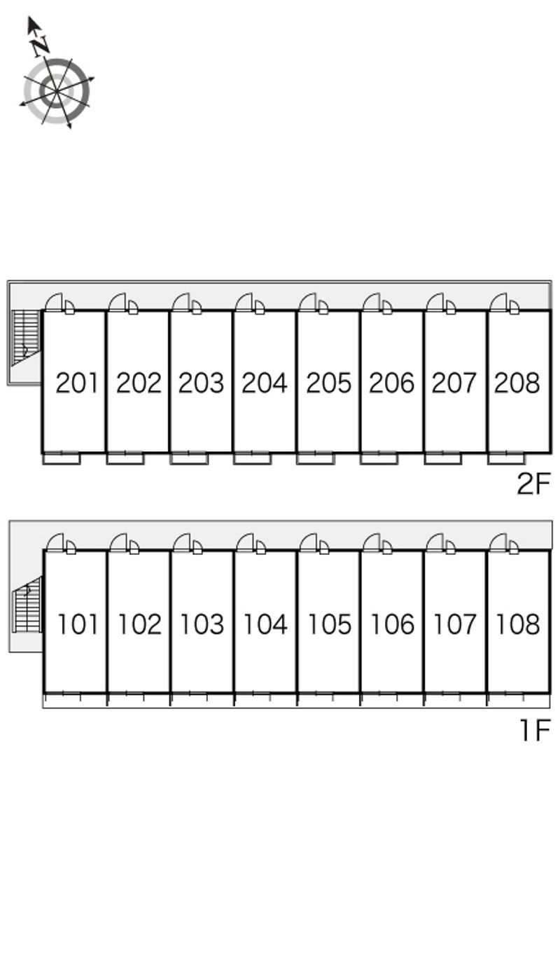 レオパレス白国 間取配置図
