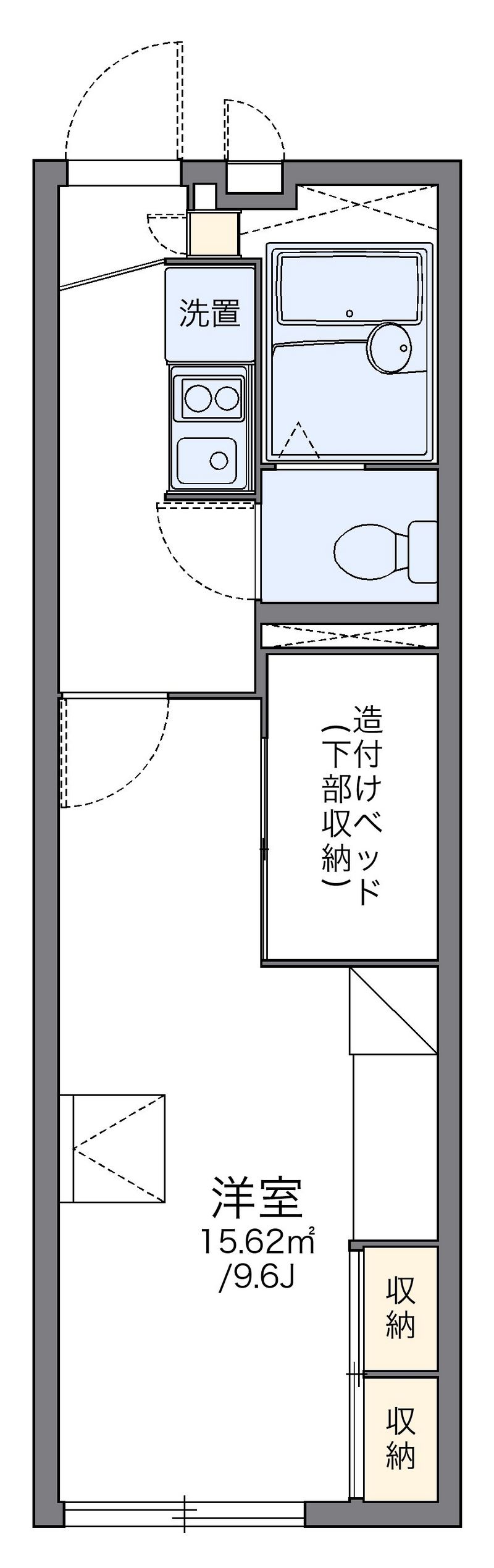 レオパレスピュアタウン 間取図