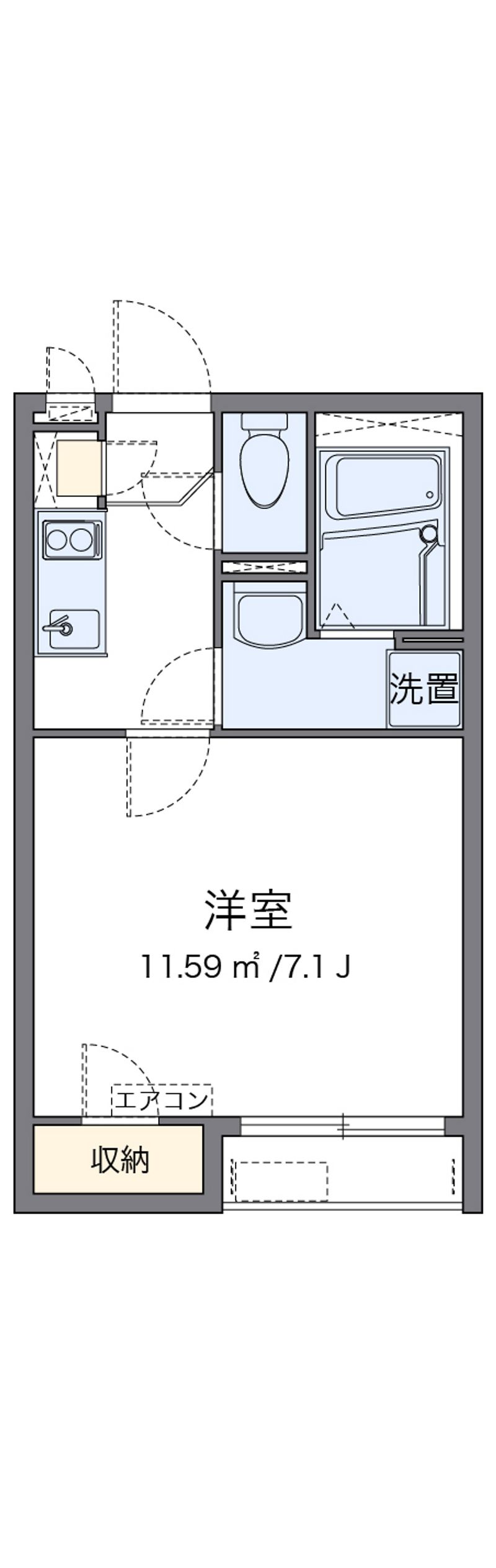 クレイノ西深津 間取図