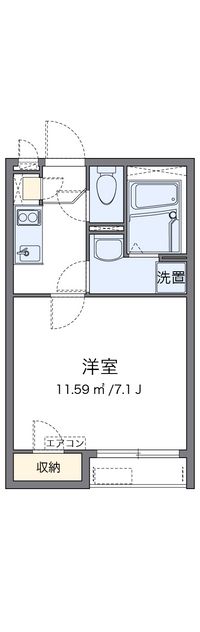 クレイノ西深津 間取り図