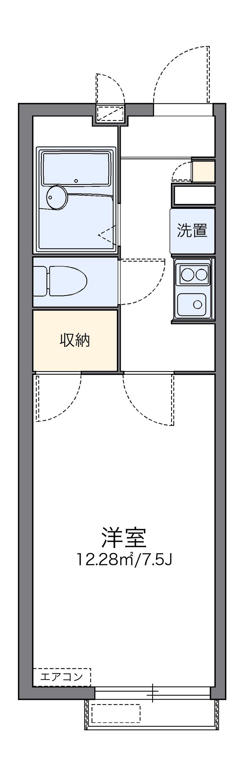 レオパレス友沢 間取図