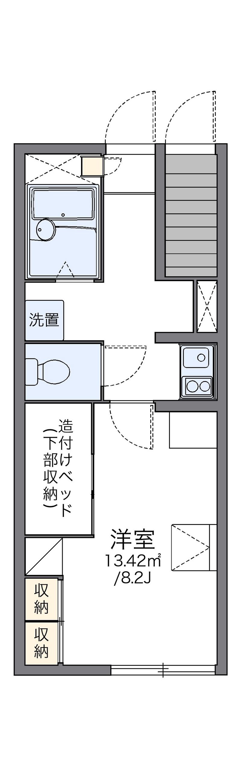 レオパレスベイストン 間取図