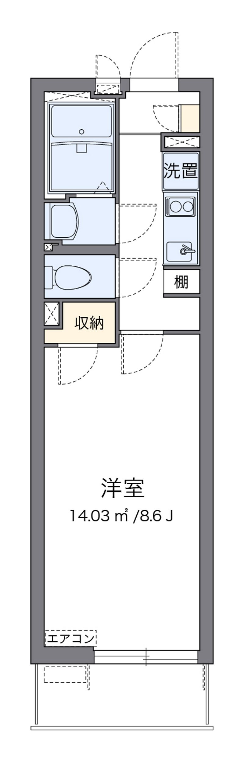 クレイノＭＩＩＷＡ 間取図