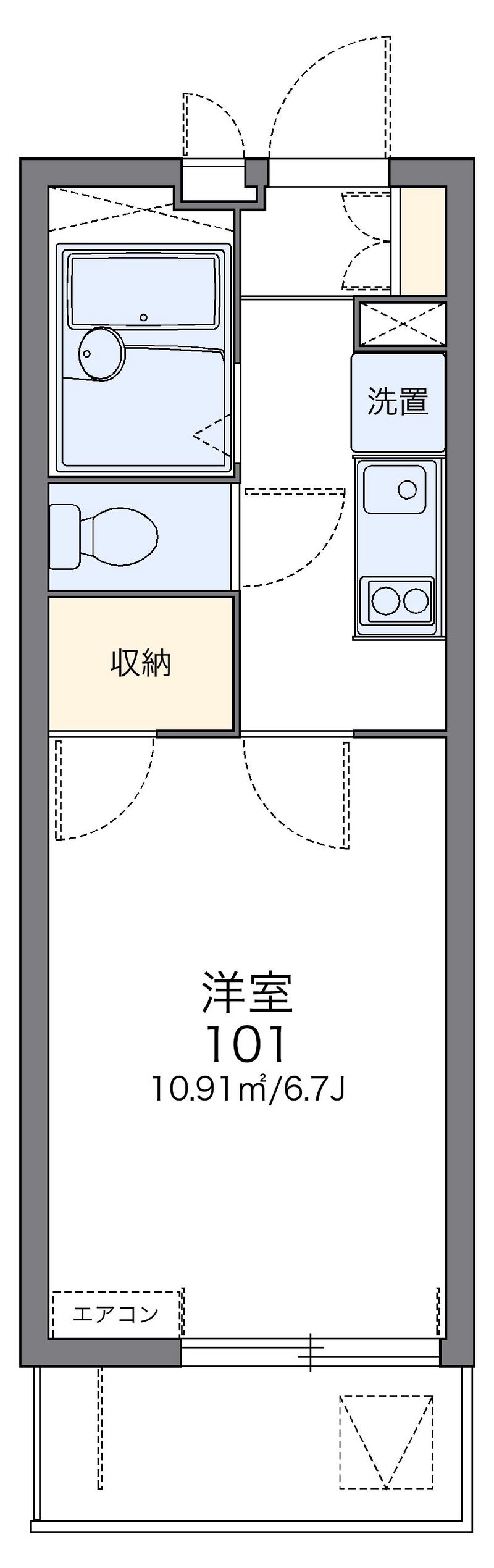 レオパレスグランドコート 間取図
