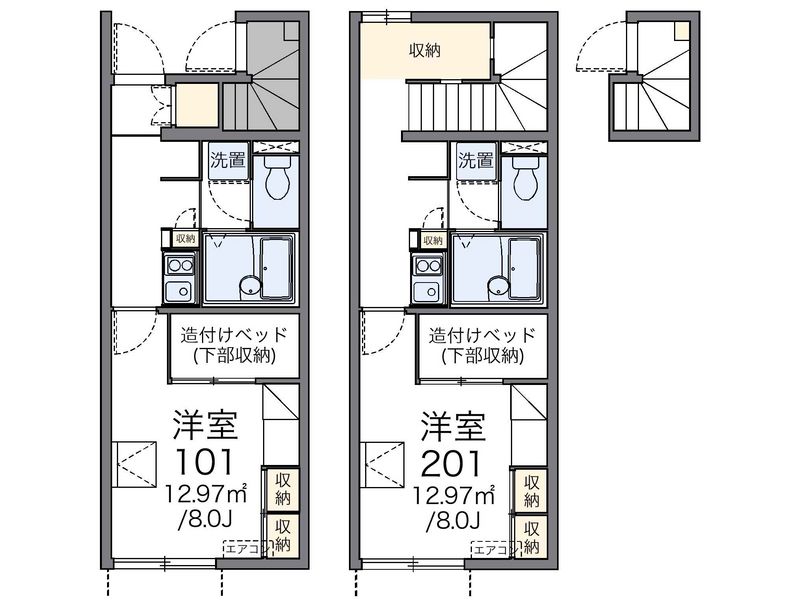 レオパレスカルミア住吉　Ｂ 間取図
