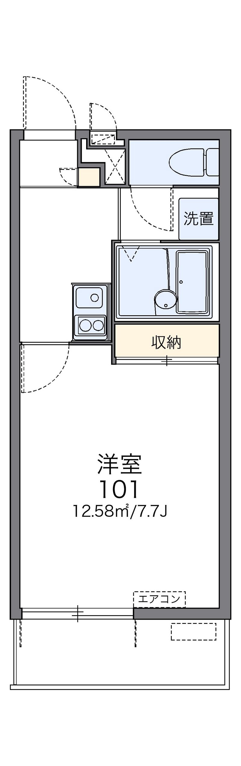 レオパレスフアモ 間取図