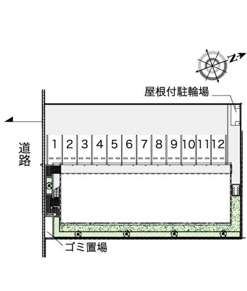 レオネクストキューブ赤代 駐車場