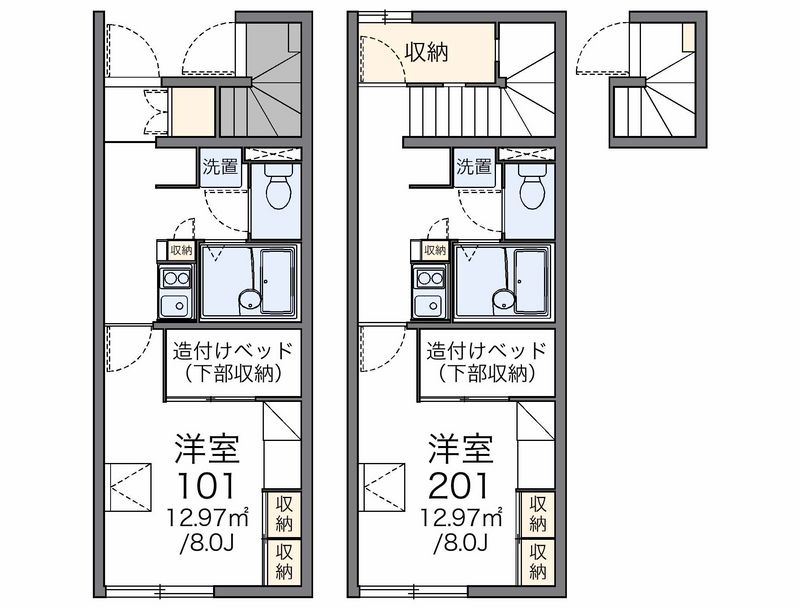 レオパレスグランディⅠ 間取図