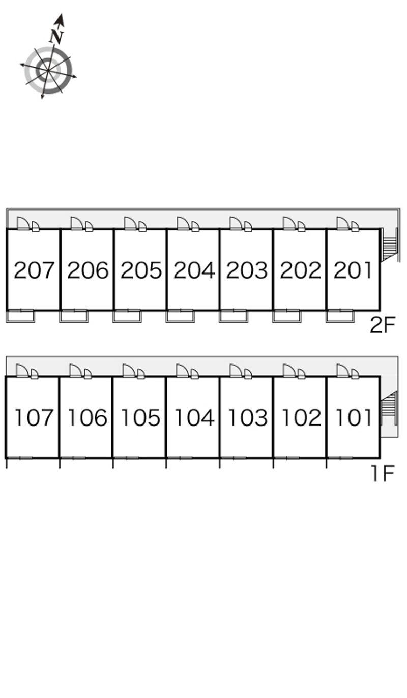 レオパレスウインドワード　金剛 間取配置図