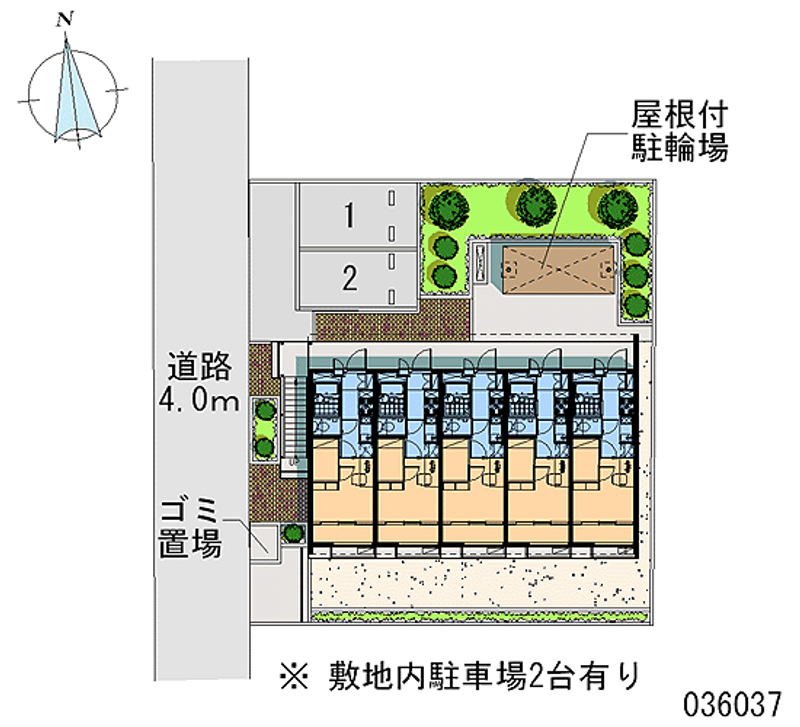 レオパレスＢＯＮＨＥＵＲ弐番館 月極駐車場