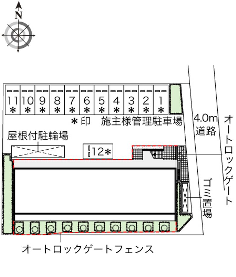 レオパレスソレアードⅡ 配置図