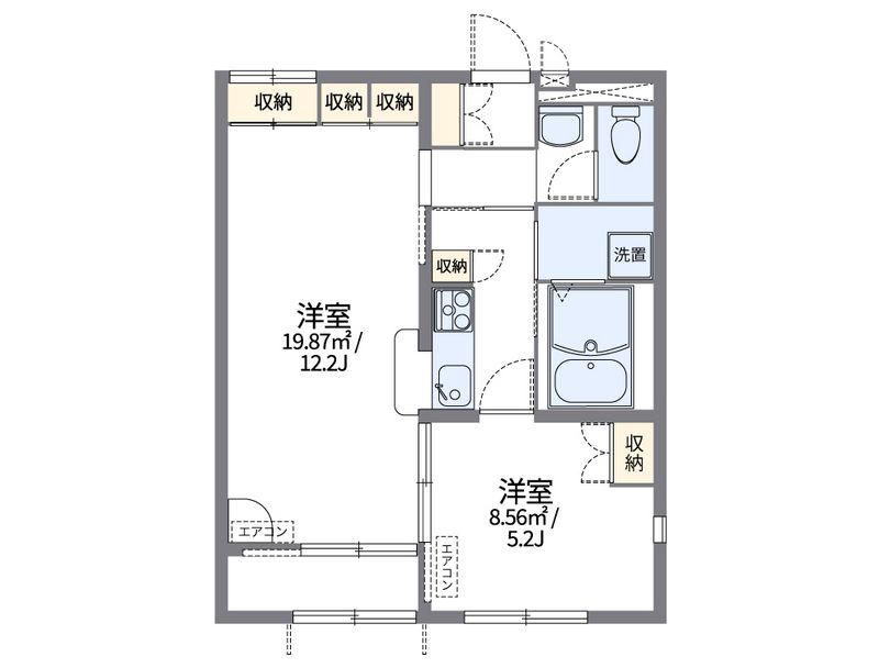 レオパレスオークガーデン 間取図