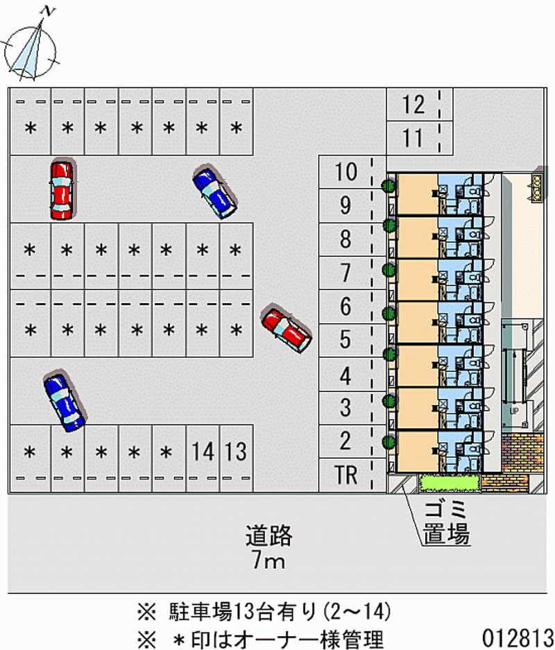 12813 Monthly parking lot