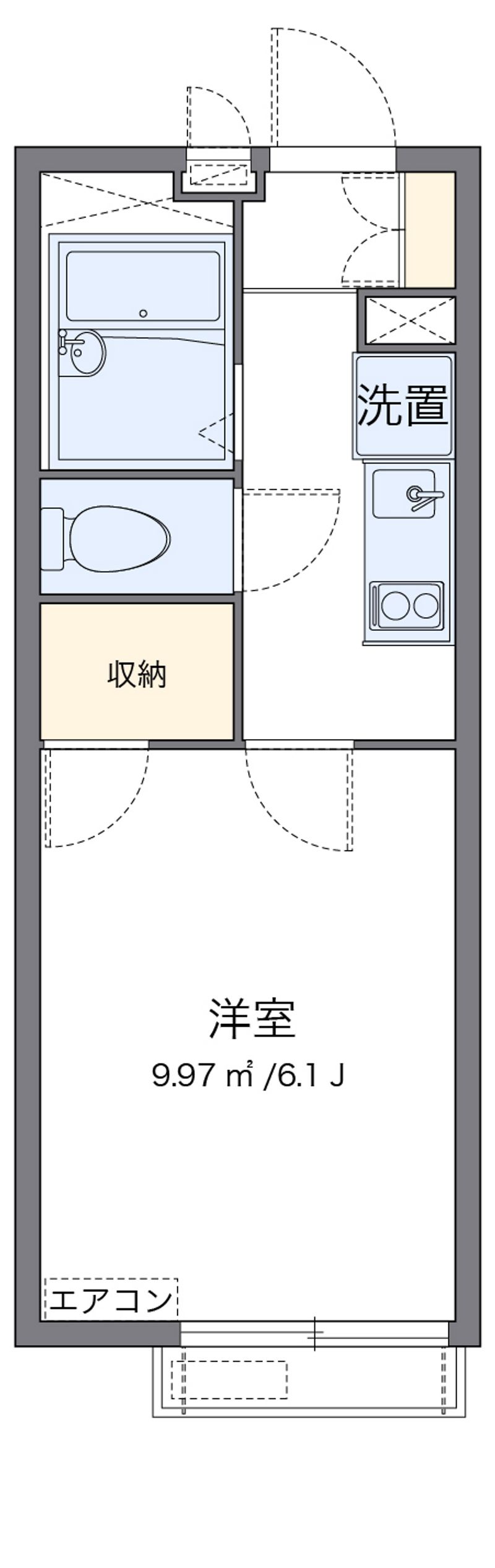 レオパレスＳＨＩＢＩＲＡＫＩ 間取図