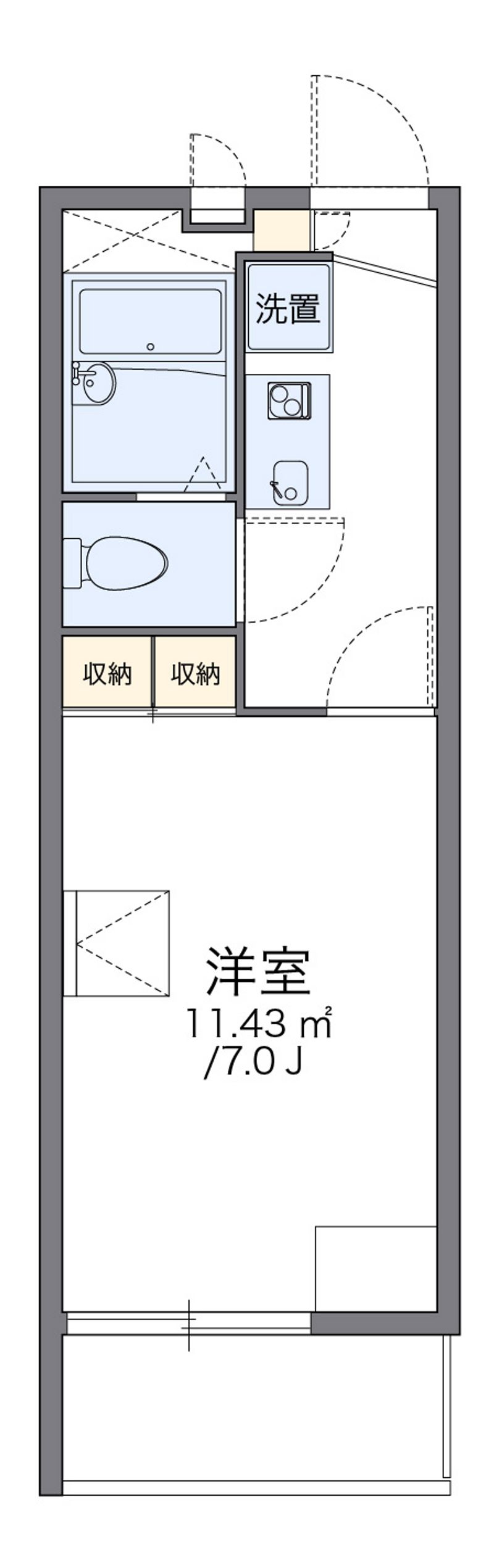 レオパレスエスト久が原 間取図