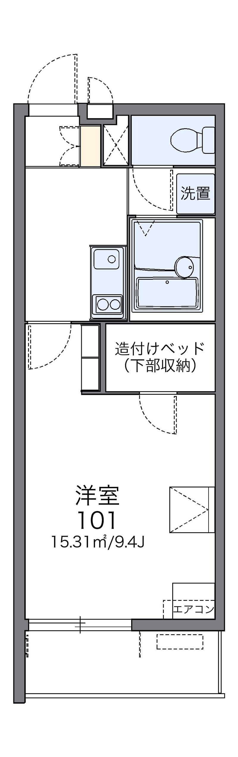 レオパレスサントラップミナミ 間取図