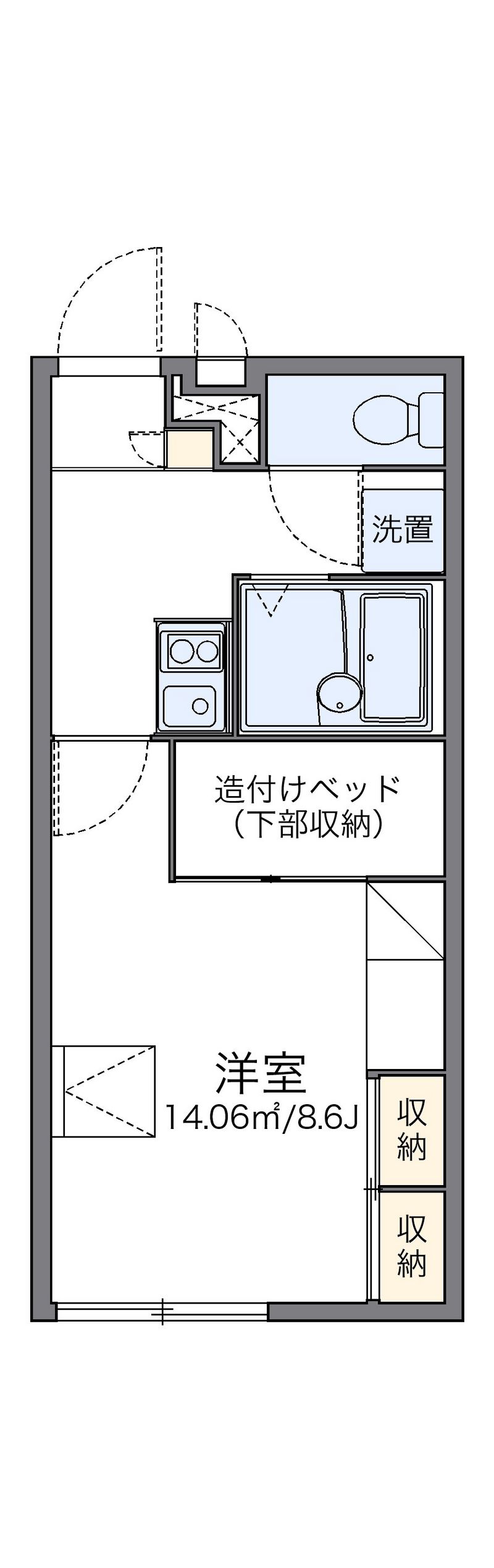 レオパレスサンライトパル 間取図