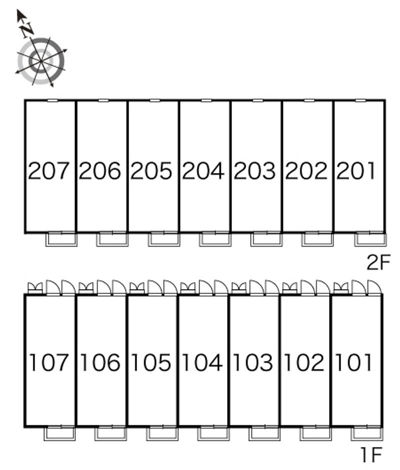 レオパレスカーサ　Ｔ 間取配置図