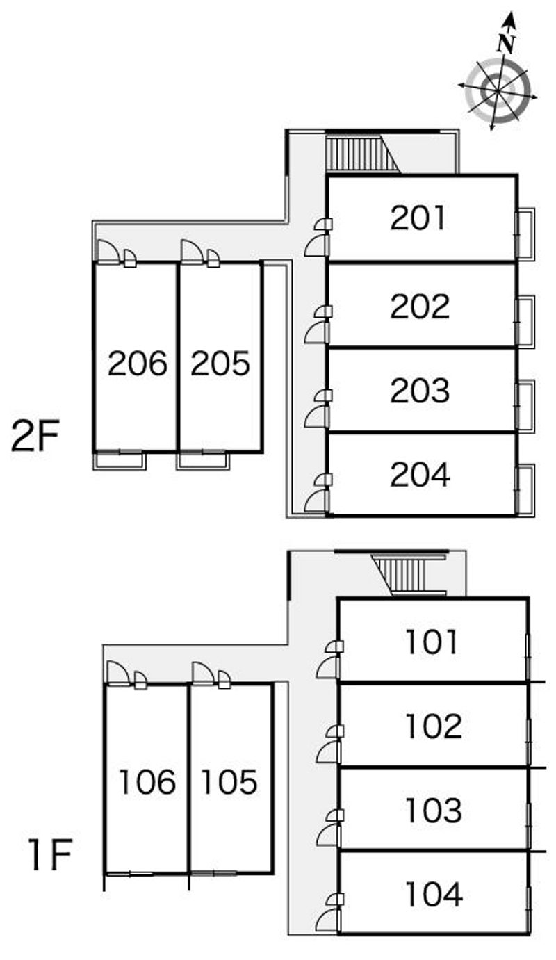 レオパレスセレナ学戸 間取り配置図
