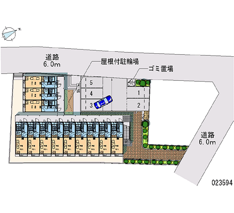 レオパレスサンヴィレッジ１６ 区画図