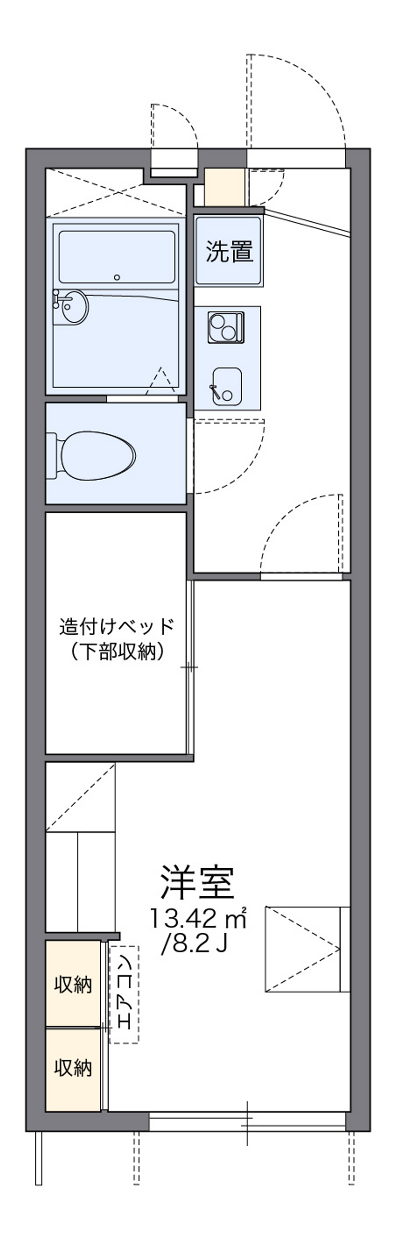 レオパレスアミティエ７０８ 間取り